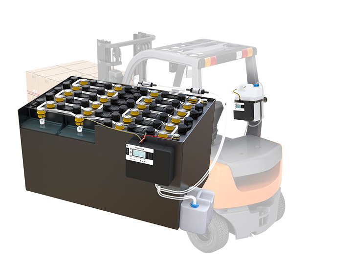 使用叉車蓄電池補水系統的優點有哪些？